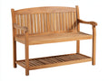 Banc de jardin - Bois - 145 x 60 x 95 cm - Bois naturel - Style rustique