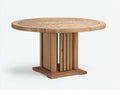 Table de jardin - Bois - 144 x 144 x 75 cm - Bois naturel clair - Style géométrique