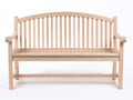 Banc de jardin - Bois - 136 x 59 x 93 cm - Bois naturel clair - Style classique