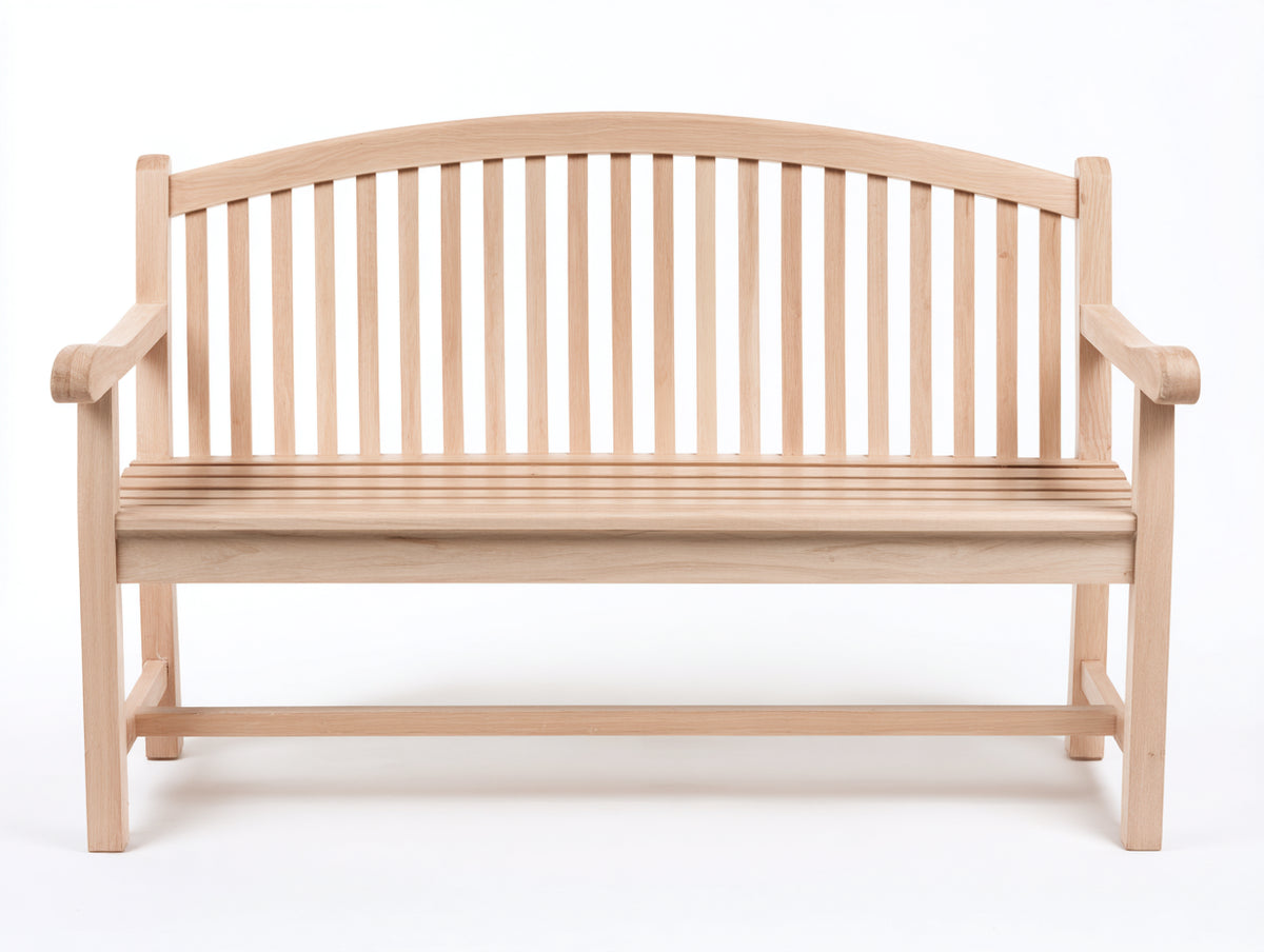 Banc de jardin - Bois - 136 x 59 x 93 cm - Bois naturel clair - Style classique