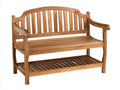 Banc de jardin - Bois - 142 x 61 x 96 cm - Bois naturel - Style classique
