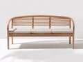 Banc de jardin - Bois-Tissu - 182 x 67 x 89 cm - Bois naturel-Écru - Style classique