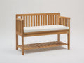 Banc de jardin - Bois - 122 x 58 x 90 cm - Marron naturel - Style classique