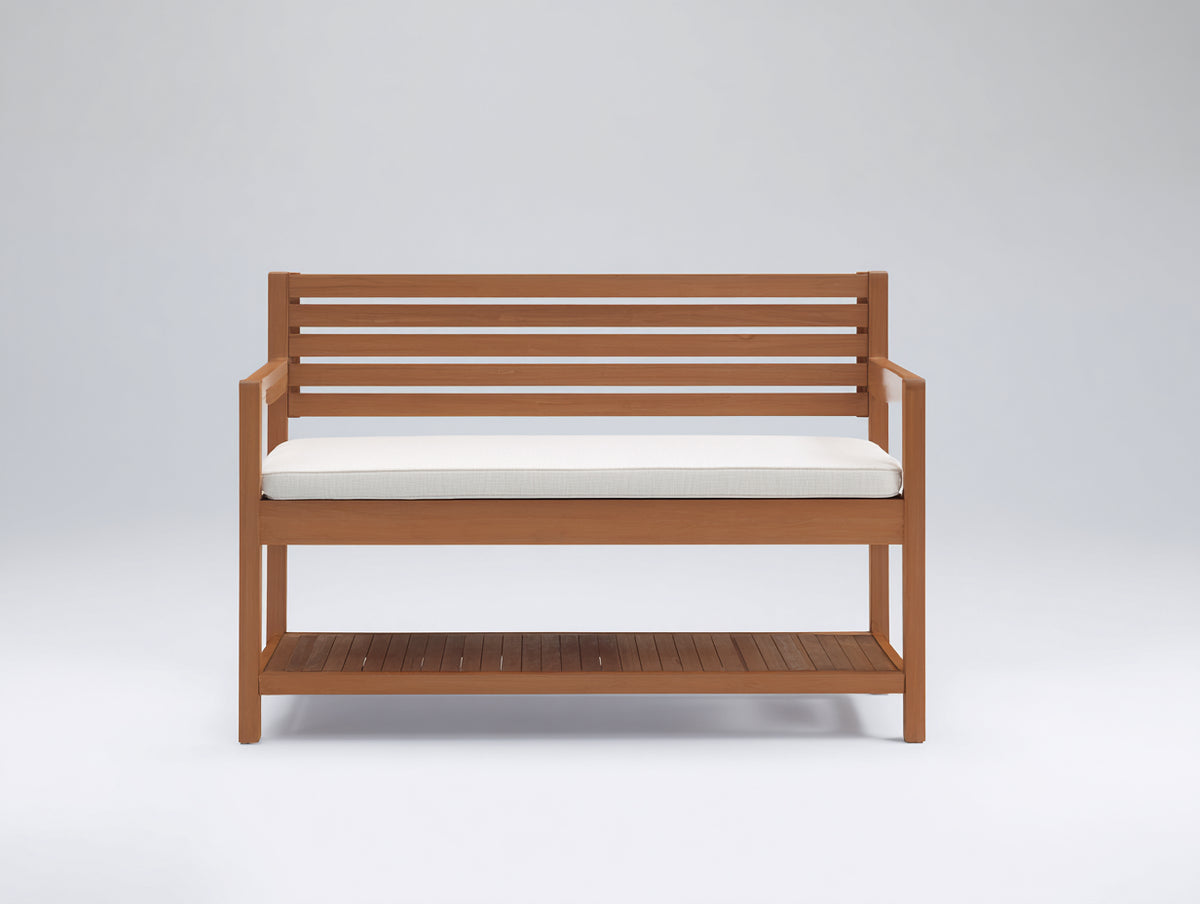 Banc de jardin avec rangement - Bois - 120 x 55 x 90 cm - Marron - Style moderne