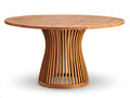 Table de jardin - Bois - 152 x 152 x 75 cm - Bois miel - Style organique