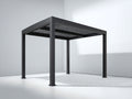 Tonnelle de jardin - Aluminium - 300 x 300 x 250 cm - Noir - Style moderne minimaliste