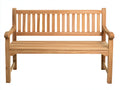 Banc de jardin - Bois - 128 x 58 x 92 cm - Bois naturel - Style classique