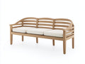 Banc de jardin - Bois-Tissu - 188 x 68 x 89 cm - Bois naturel-Écru - Style classique