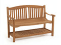 Banc de jardin - Bois - 147 x 62 x 94 cm - Bois miel - Style traditionnel